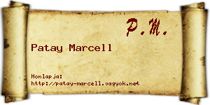 Patay Marcell névjegykártya